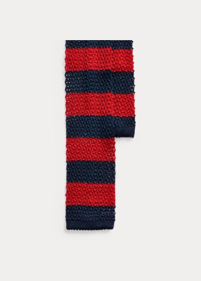 Men's Polo Ralph Lauren Striped Knit Silk Ties | 835912ZUH